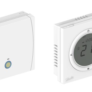 Danfoss - TP5001RF+RX1-SV2 5/2 day schedule or 24hr Programmable room thermostat, Wireless.