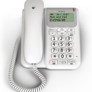 BT Telecoms - 2 Piece Corded DECOR 2200- 50 Name and number