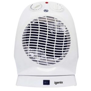 Igenix 2000W Upright Fan Heater White