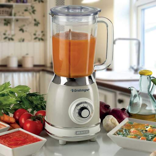 Ariete 1000W Vintage Glass Jug Blender Cream - Image 2