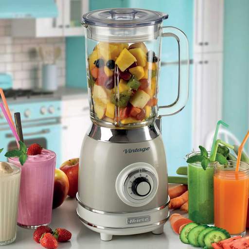 Ariete 1000W Vintage Glass Jug Blender Cream - Image 4
