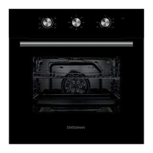 Statesman Built-In Electric Single Oven Black