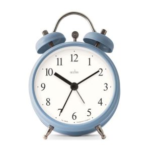 Acctim Haven Faux Bell Alarm Clock French Blue