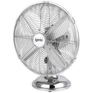 Igenix 12 Inch Retro Desk Fan Chrome