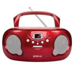 Groove Portable CD Radio Boombox Red