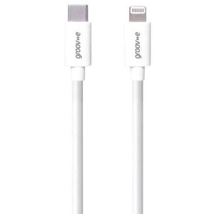 Groove MFI Lightning to USB-C Charging Cable 1M - White