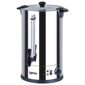 Igenix 18L s/s catering urn in single layer, 230V/2500W, 50/60Hz,BS plug,with thermostat regulator from 30-100?,5 layer brown boxes and no gift box
