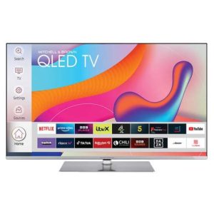 Mitchell & Brown 50" Premium Plus QLED 4K UHD Borderless Smart Linux OS TV with Swivel Stand