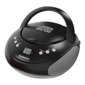 Oakcastle Bluetooth Boombox with FM Radio and CD Player Black