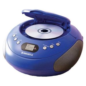 Oakcastle Bluetooth Boombox with FM Radio and CD Player Blue