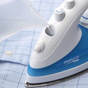 Russell Hobbs 830W Steam Glide Dual Voltage Travel Iron White/Blue
