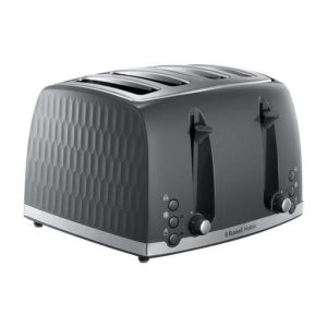 Russell Hobbs Honeycomb 4 Slice Toaster Grey