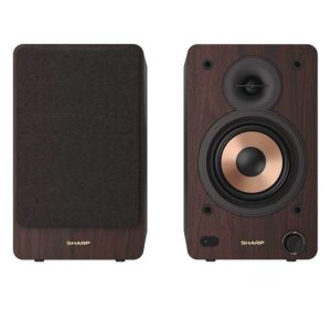 Sharp Bookshelf Speakers Brown