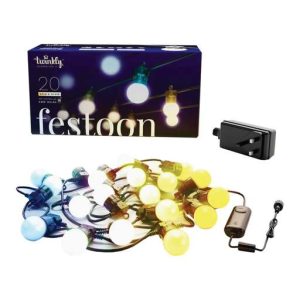 Twinkly 0.5m Festoon Lights Starter Kit 20 AWW G45 Bulbs