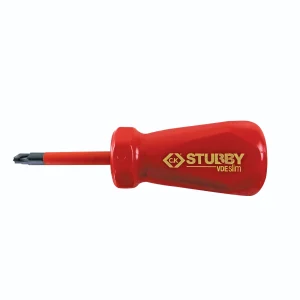 CK Tools T48343-2 Stubby VDE Slim Screwdriver PZ2 x 46mm