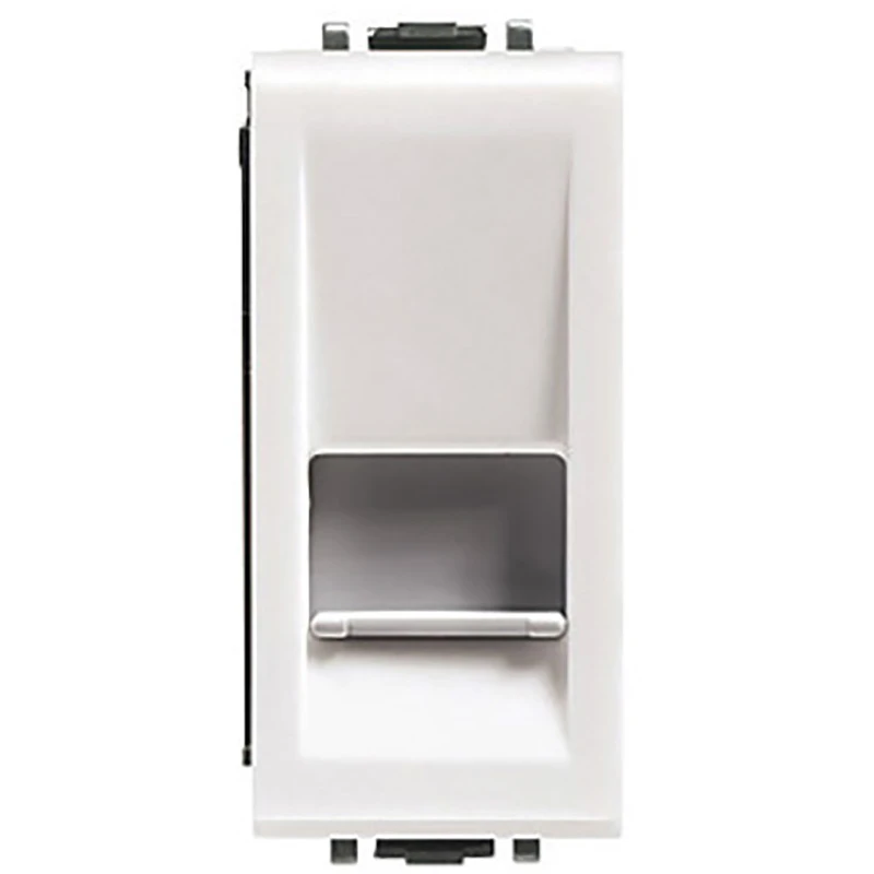 Data Socket 1 Module Cat5e RJ45 Metalclad White