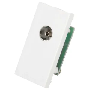 Module 1 Gang TV Female Euro White