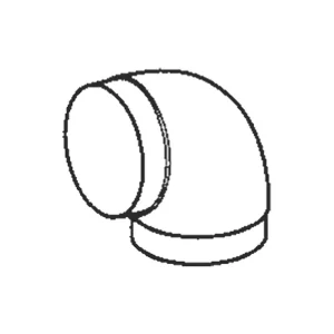 Steeple 44900 4" White PVC 90 Bend Connector 100mm Pipe