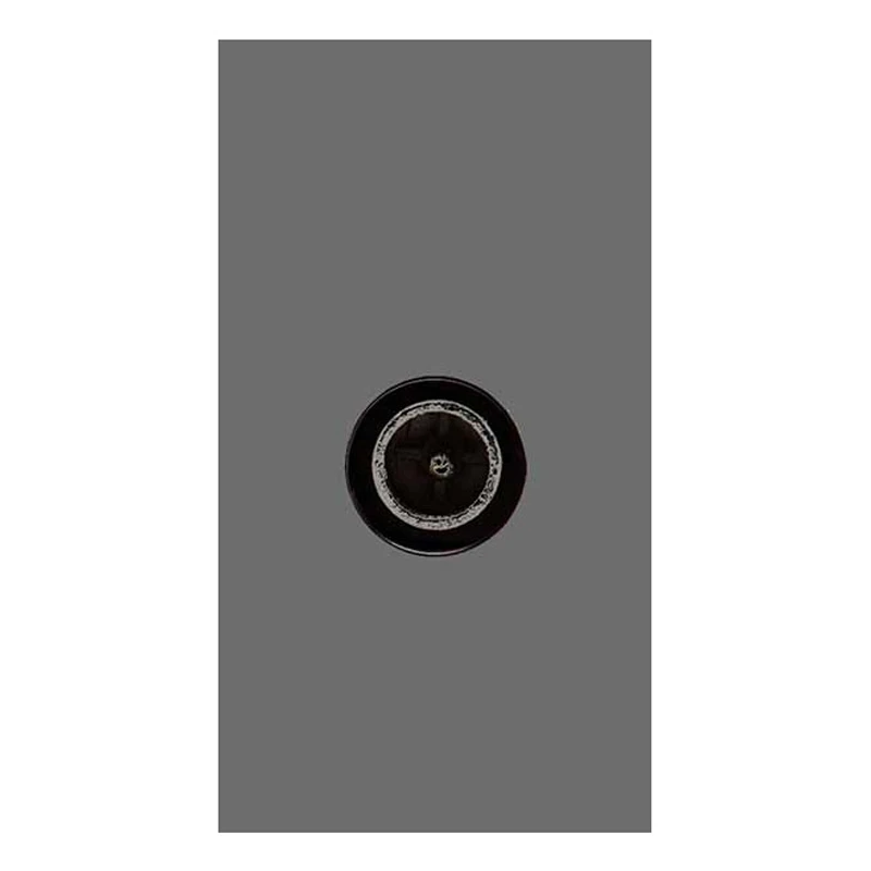 Euro Module Male IEC Socket Outlet Screened 1-Gang Grey