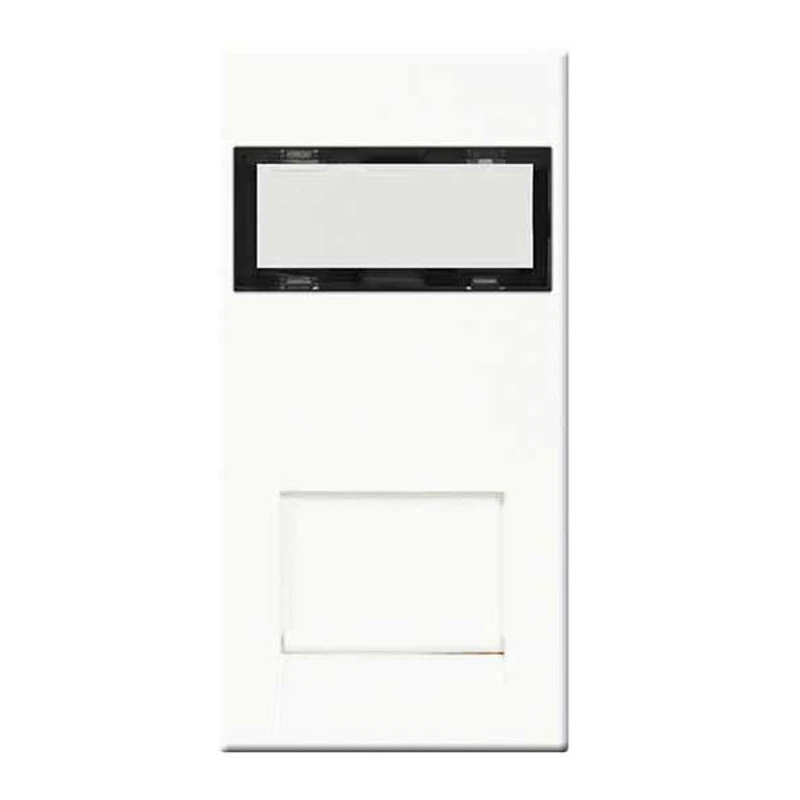 Euro Module RJ45/Cat6(IDC) Data Socket Outlet 1-Gang White
