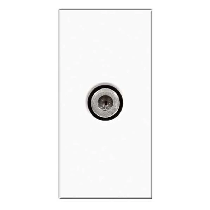 Euro Module Female Satellite Socket Outlet Screened 1-Module White