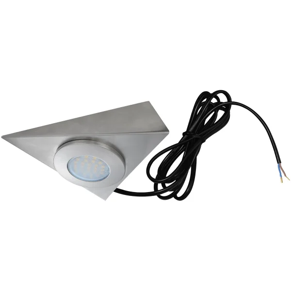 Eterna CLEDTRI 1.7W LED Under Cabinet Triangle Light Brushed Nickel