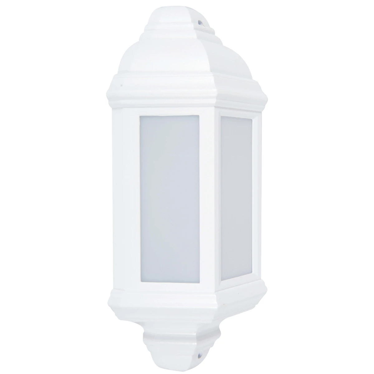 KSR Outdoor Lantern LED Half Wall 4000K 400lm 10W White Polycarbonate