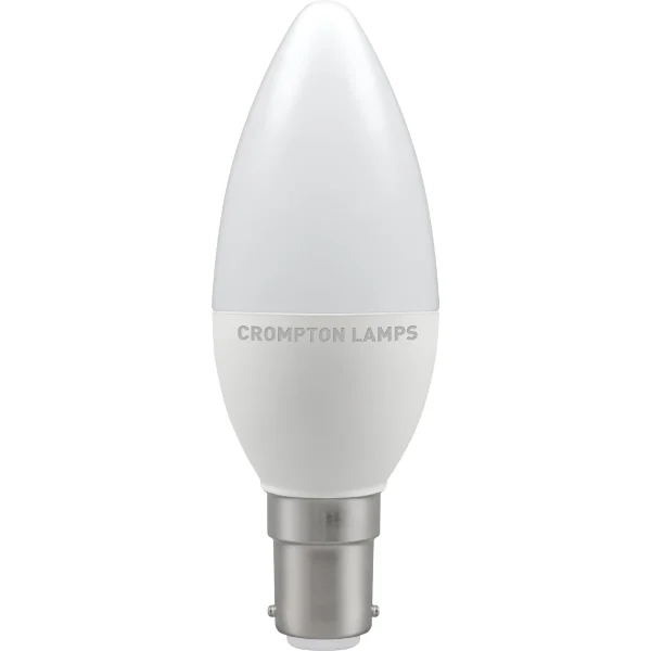 Crompton 11304 LED Candle Bulb 5.5W 2700K SBC B15d - Warm White
