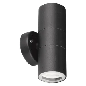Aurora Wall Light Fixed Up/Down GU10 Max 35W 160 x 60mm Black Aluminium