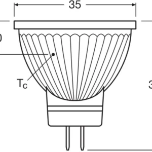 Ledvance Parathom DIM MR11 20 36 Degrees 3.2W 2700K GU4