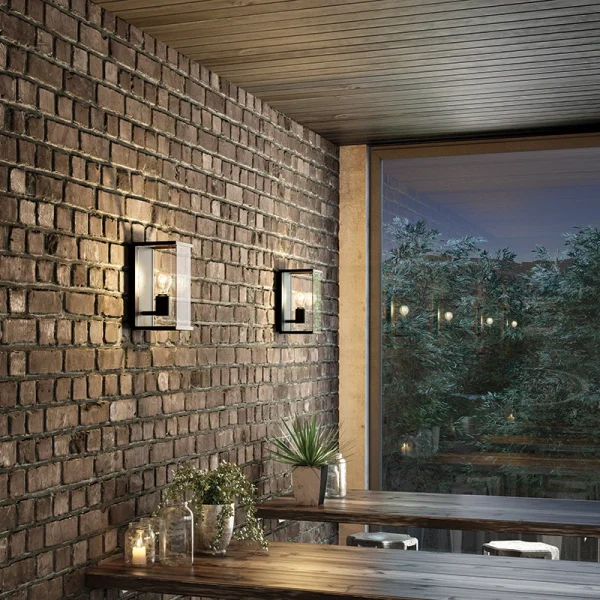 JCC JC17036BLK Outdoor Wall Lantern LED Square ES E27 15W - Image 5