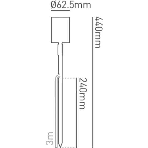 Spike Lighting 2700K LED Mains Voltage Black Ano Alu 40 Degrees Beam An - Image 3