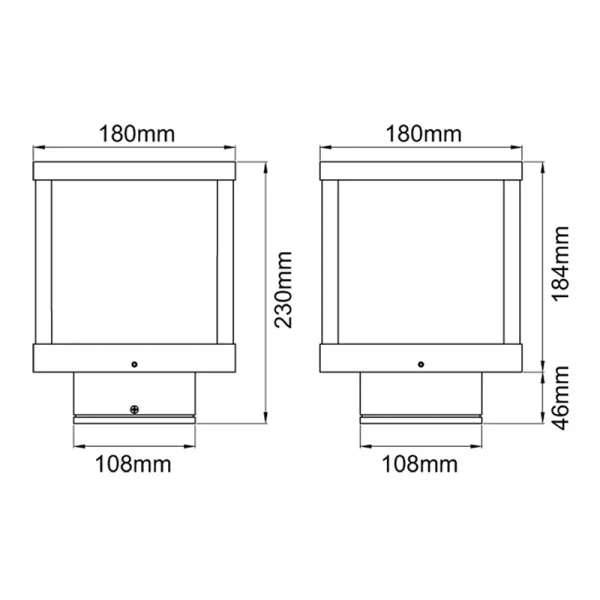 KSR KSR1911 Quinto Bollard 13W LED 230mm - Image 5