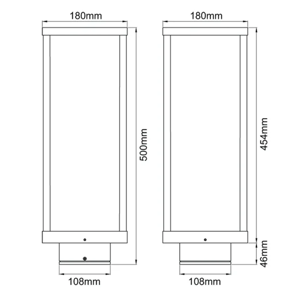 KSR KSR1912 Quinto 13W LED 500mm Bollard - Image 5