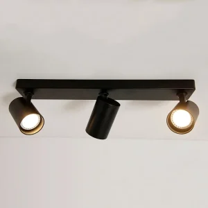 KSR Spotlight GU10 Triple Bar Black