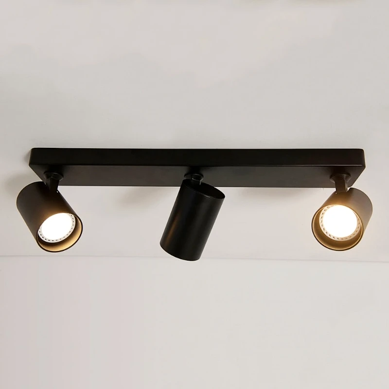 KSR Spotlight GU10 Triple Bar Black