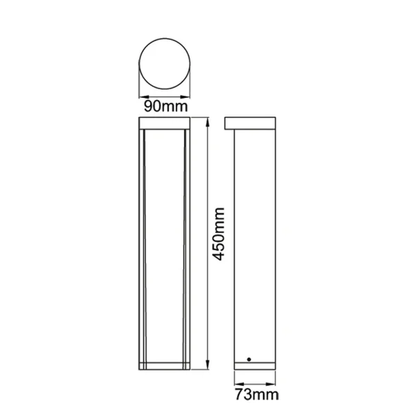 KSR KSR1906 Calanda Bollard 8.5W LED 450mm - Anthracite Grey - Image 5