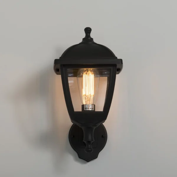 KSR Bastia E27 PIR 4-Sided Up/Down Outdoor Wall Lantern - 46W IP44 E27 Black (no lamp) - Image 4