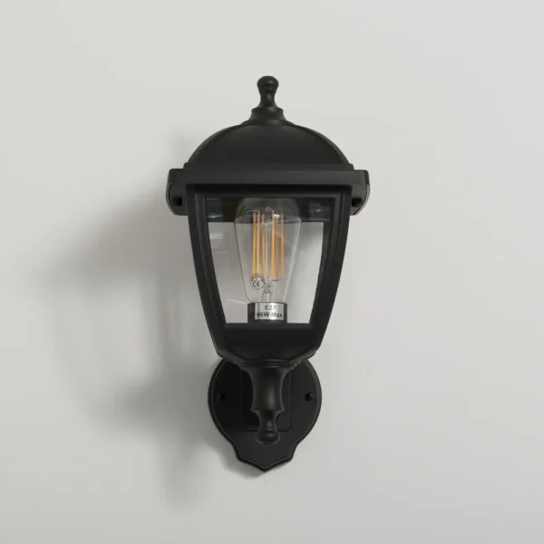 KSR Bastia E27 PIR 4-Sided Up/Down Outdoor Wall Lantern - 46W IP44 E27 Black (no lamp) - Image 5