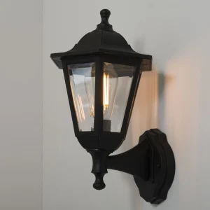 KSR Bastia E27 6-Sided Up/Down Outdoor Wall Lantern - 46W IP44 E27 Black (no lamp)