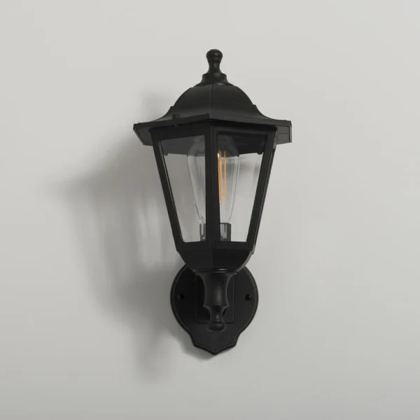 KSR Bastia E27 6-Sided Up/Down Outdoor Wall Lantern - 46W IP44 E27 Black (no lamp) - Image 5
