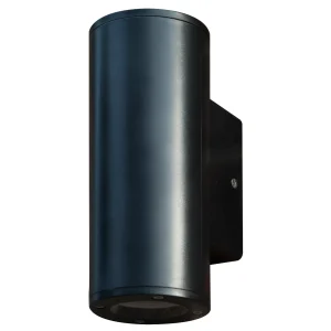 KSR Wall Light Round Updown GU10 2 x 9W IP65 NO Lamp Black