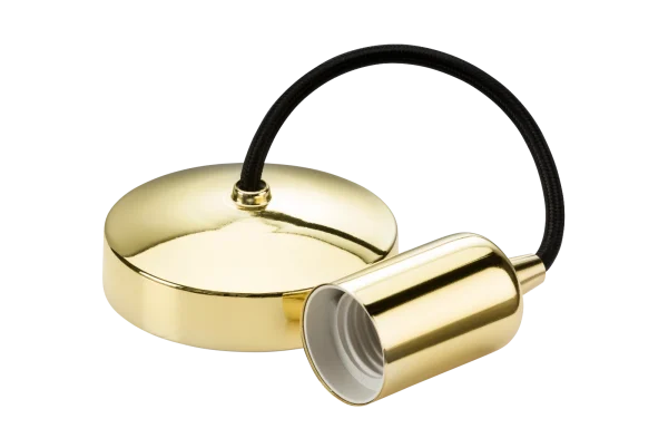 6" E27 Contemporary Pendant Set - Polished Brass
