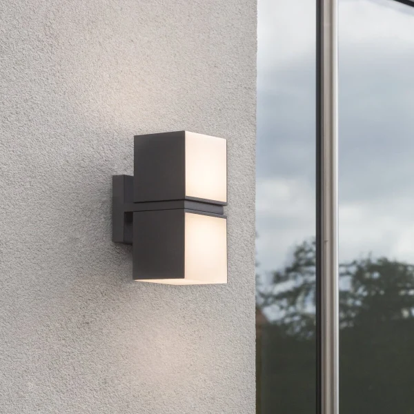 Lutec 5193801118 Cuba Integrated LED Wall Light Adjustable Heads Dark Grey IP54 - Image 4