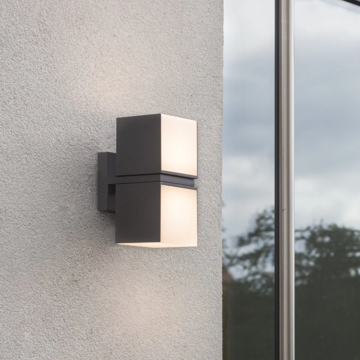 Lutec 5193801118 Cuba Integrated LED Wall Light Adjustable Heads Dark Grey IP54 - Image 4