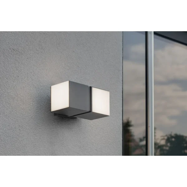 Lutec 5193801118 Cuba Integrated LED Wall Light Adjustable Heads Dark Grey IP54 - Image 3