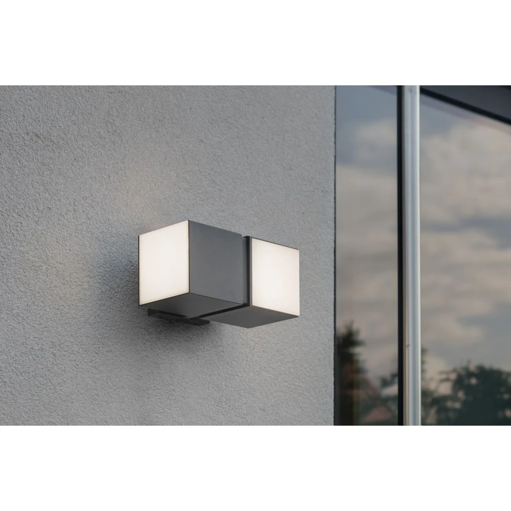 Lutec 5193801118 Cuba Integrated LED Wall Light Adjustable Heads Dark Grey IP54 - Image 3