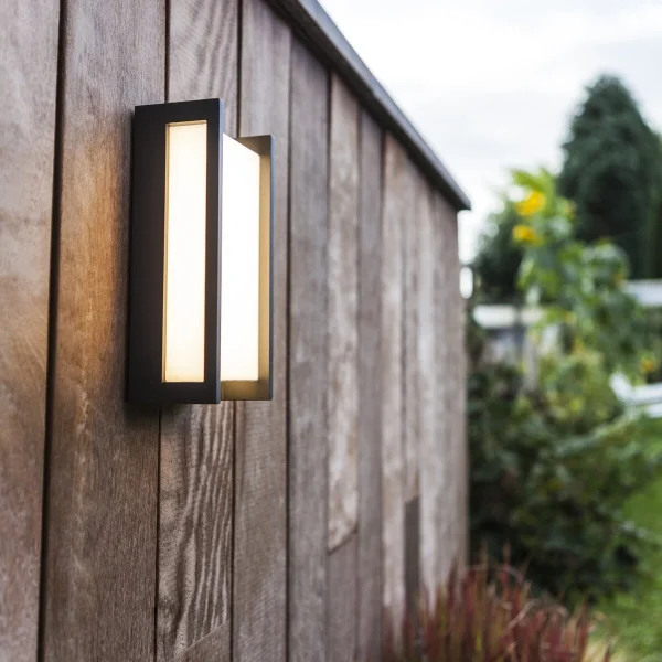 Lutec 5193001118 Qubo IP54 Integrated LED Outdoor Wall Light Dark Grey 1100 lm - Image 4