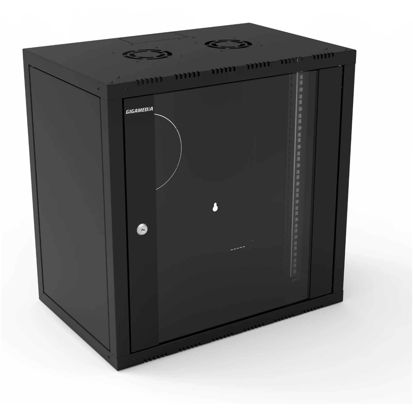 Gigamedia 19'' Wall Mount Cabinet With Sides Access INIBOX 12U 600mm Width