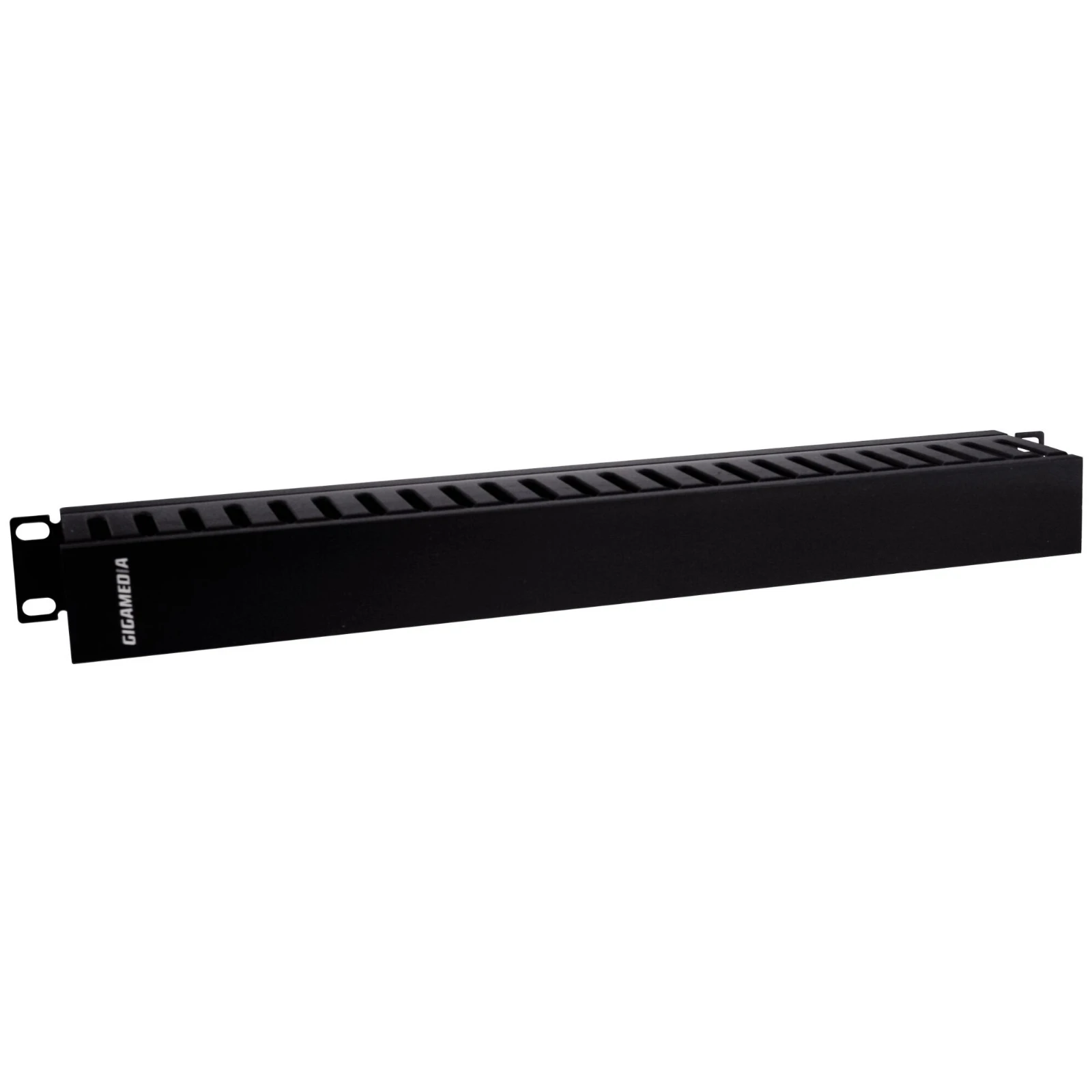 Gigamedia 19'' Duct Cables Management Panel 1U - Black